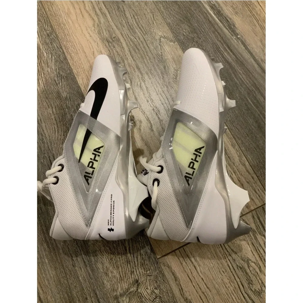 Nike‎ Alpha Menace 4 Pro Men's Football Cleats White/Photon FD7037-100 Sz 11